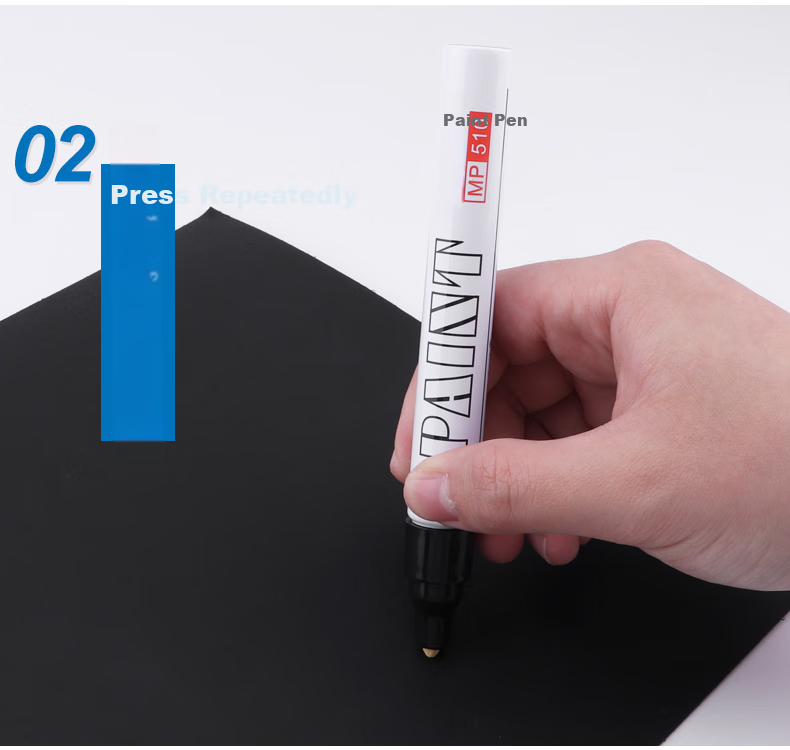 BAOKE MP510 White Oil-Based Marker Pen, Signature Pen, Check-In Pen, Note-Taking Pen, Graffiti Pen, 12 Pens/box 7