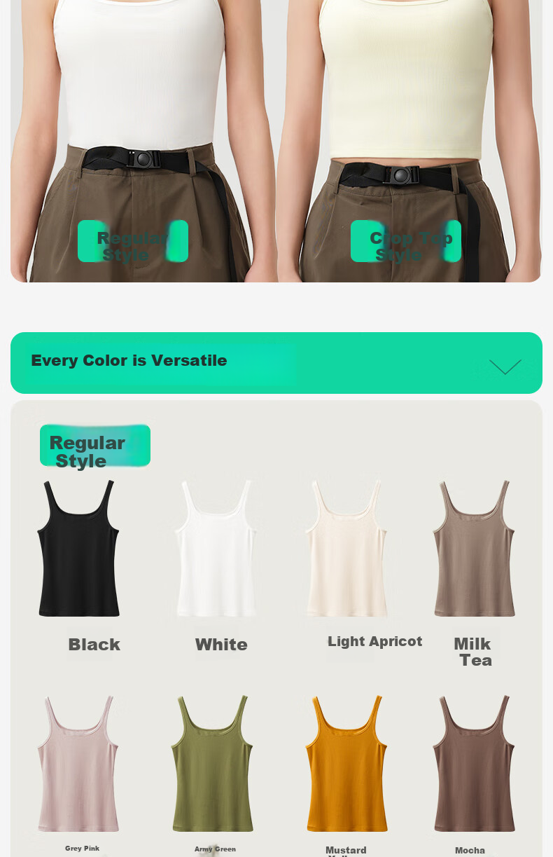 Jianyun Modal Cotton Camisole, Women's Thin Undershirt, Beautiful Back Design, Can Be Worn As Outerwear, Covers Side Boob, Summer Wear 9