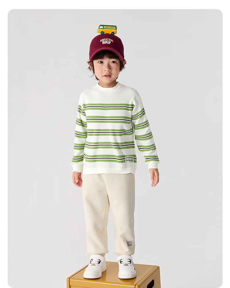BALABALA Balaone Kids Sweater Boys 2025 Spring Autumn Knitwear Girls Parent-Child Pullover 208325103201 7