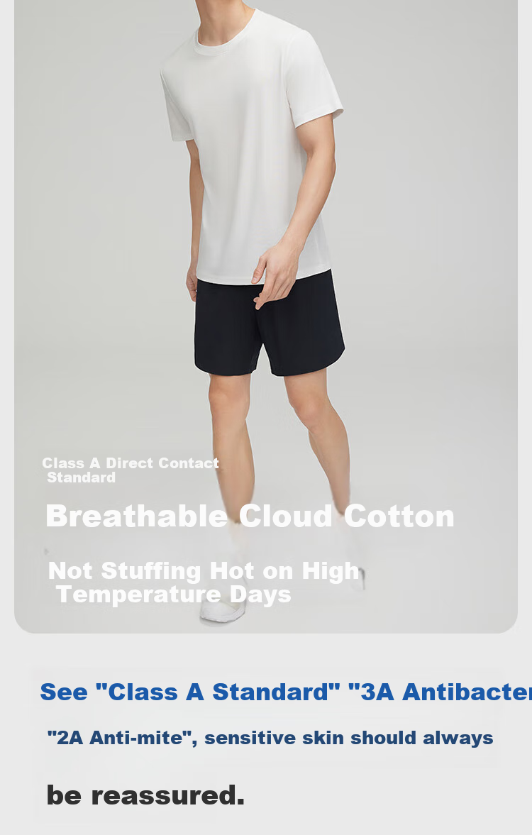 HLA [Zuihuxi-Pro8] Short-Sleeve Undershirt for Men And Women, Zero-Carbon Tencel Antibacterial Anti-Mite Couple's Basic Base Layer Top 6