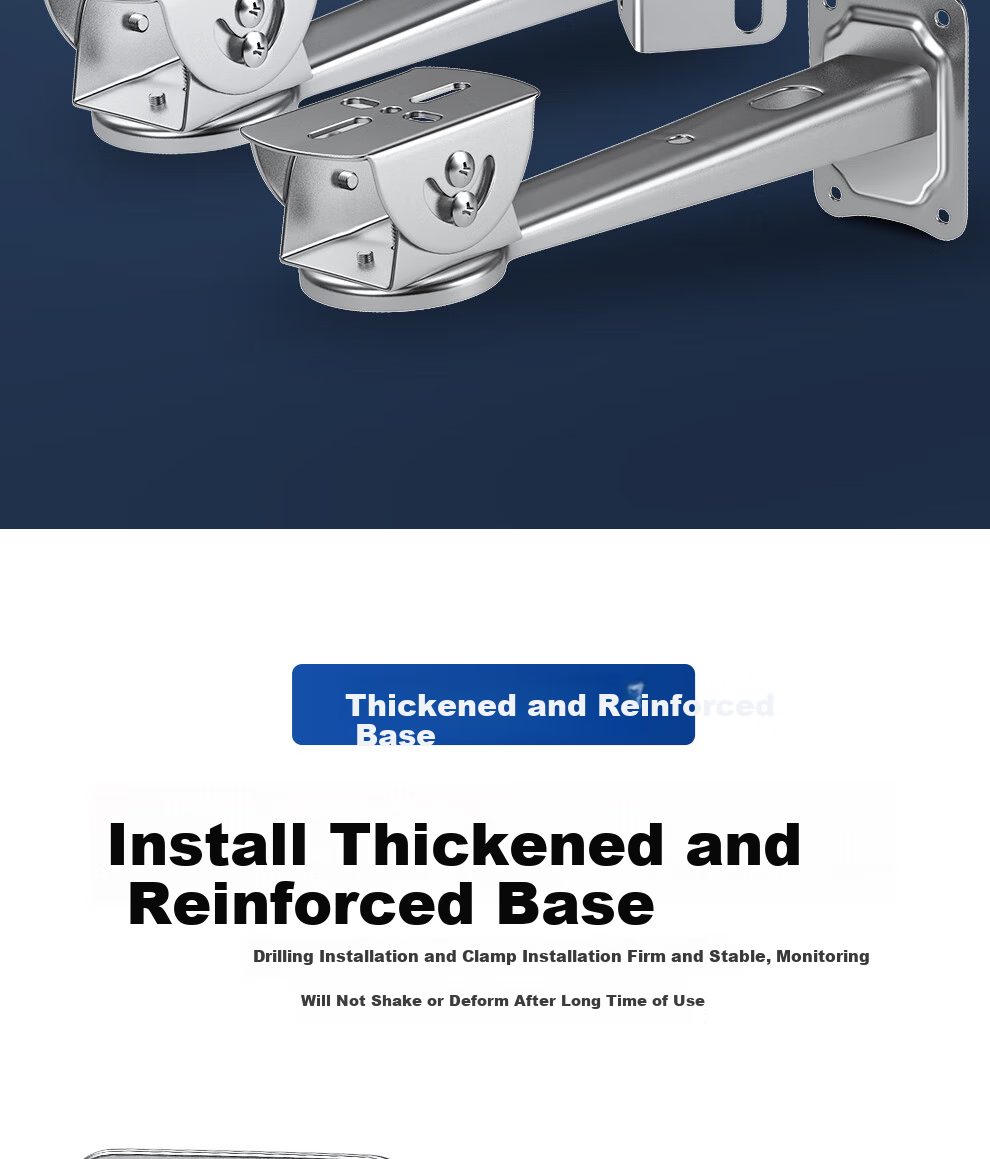 COMPCCTV 304 Stainless Steel Surveillance Bracket, Wall-Mounted Camera Mount, Explosion-Proof Thickened Universal Corner Bracket, Installation Duck-Bill Bracket for Outdoor Use 4
