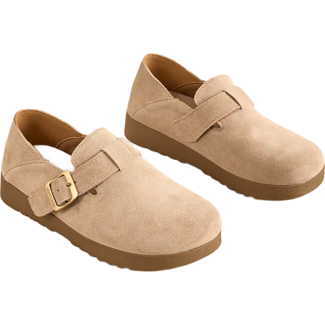 LA CHAPELLE Women's Birkenstock Slip-On Casual Shoes Thick Sole Sneakers SLX135 Sand Color Size 37