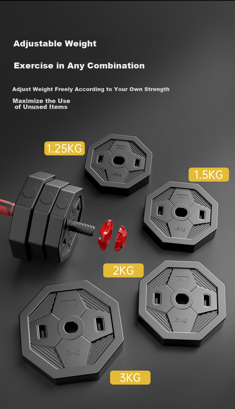 Li-Ning Adjustable Dumbbell Set for Men, Home Fitness Equipment Combination Barbell And Kettlebell Strength Training Kit with Quick-Release Design, 20kg 9