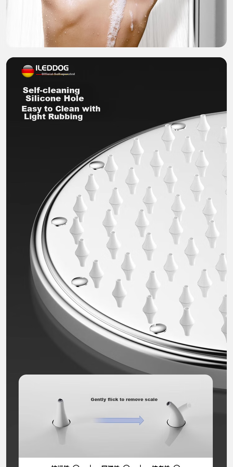 ILeddog [Germany] All-Copper Simple Shower Head Set, Bathroom No-Top Spray Bathtub Shower Head 019 6