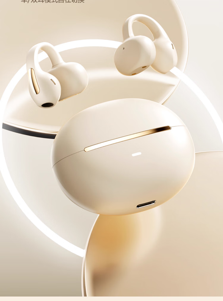 Chuangu 2026 Latest Model | Panoramic Sound Bluetooth Bone Conduction Clip-On Wireless In-Earless Sports Running Music Noise Cancelling Long Battery Life Earphones 11