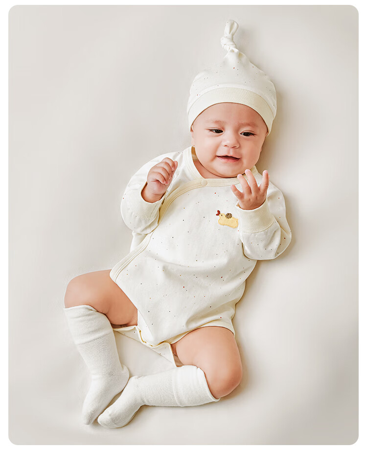 Weishi Muni Newborn Baby Long Sleeve Bodysuit Spring Autumn Triangle Romper Pajamas 5