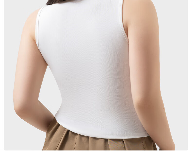Guniangjia Women's New Vest [No Bra Needed] Integrated Camisole with Built-in Chest Pad, Wearable as Outerwear, Backless Design 17
