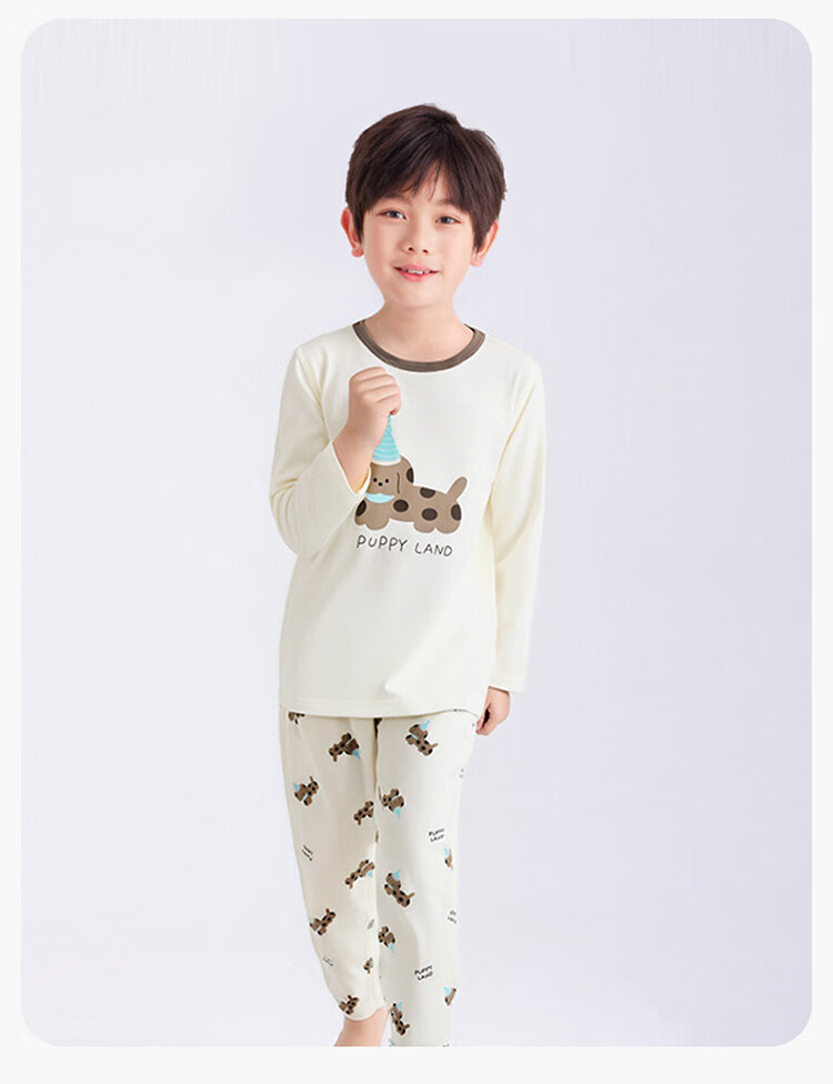 Hongdou Kids Thermal Underwear Set Class A Boys and Girls Autumn Long Johns Student Autumn Winter Base Layer with Bow Doll 150 8