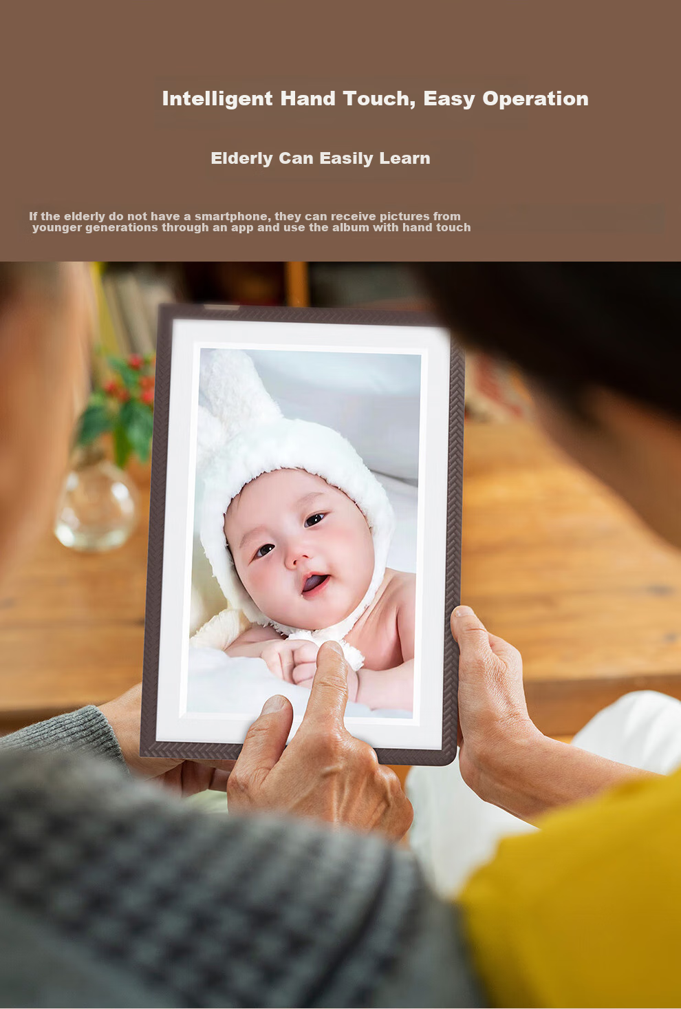 ARZOPA D14Pro 14-inch 2K Ultra HD Digital Photo Frame Smart Cloud Frame Touchscreen Photo Video Player Gift Recommended 15