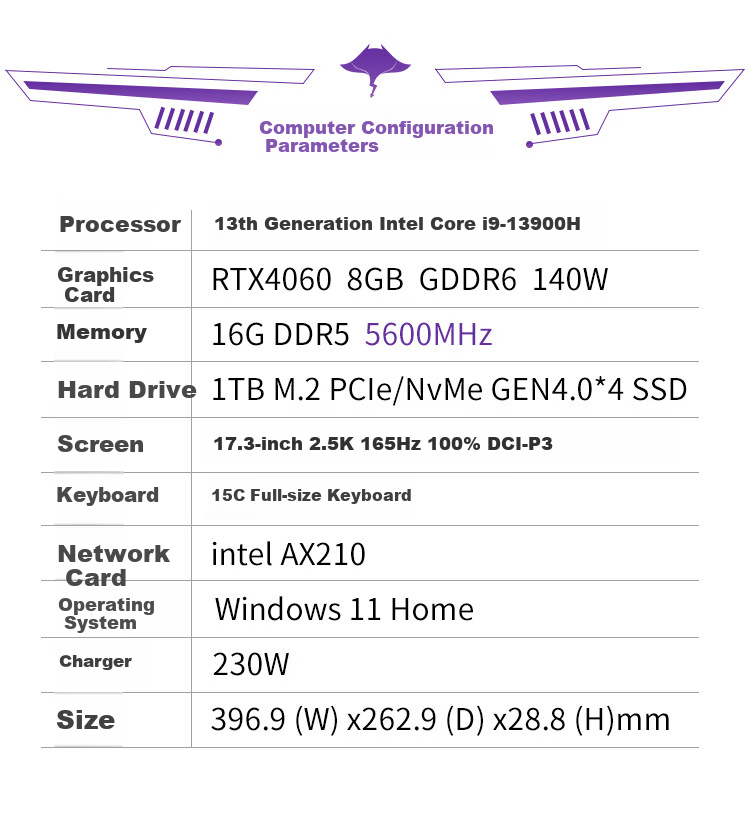 Future Human AI Workstation X98 18-inch High-Performance AI Computing Laptop (Ultra9-290HX Plus 128GB RAM 2TB SSD RTX5090 4K 240Hz Dual Network Ports) 14