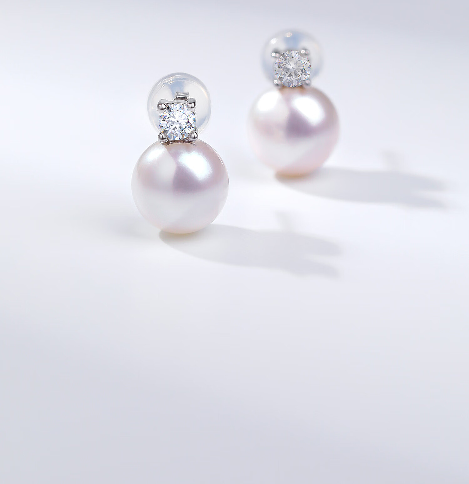 Daimi S925 Silver 10-11mm Round Freshwater Pearl Stud Earrings Princess Style Mother's Day Gift for Girlfriend Wife 21
