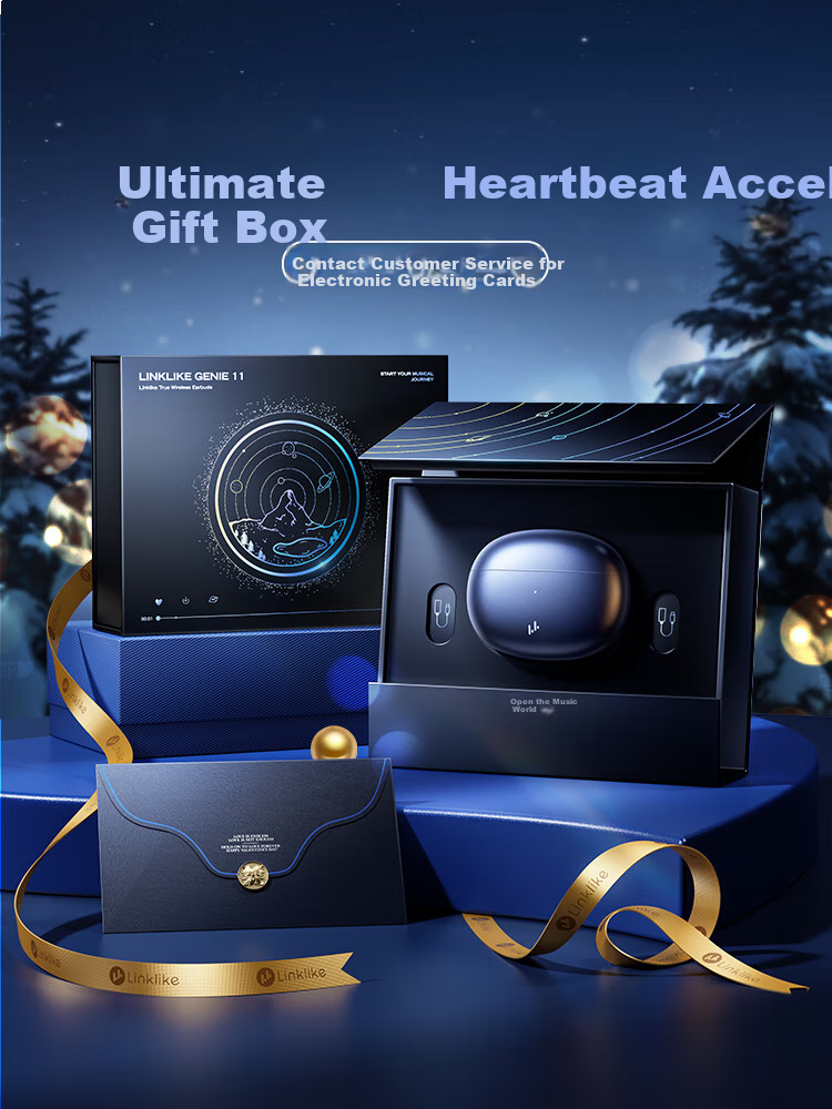 Linklike [Jingkong Dazhichang | Thousand-Yuan Level Sound Tuning] Bluetooth Earphones, Semi-In Wireless Headphones, Bluetooth 2026 Latest Model with Ultra-Long Battery Life, Compatible with Apple, Huawei, And Android 3