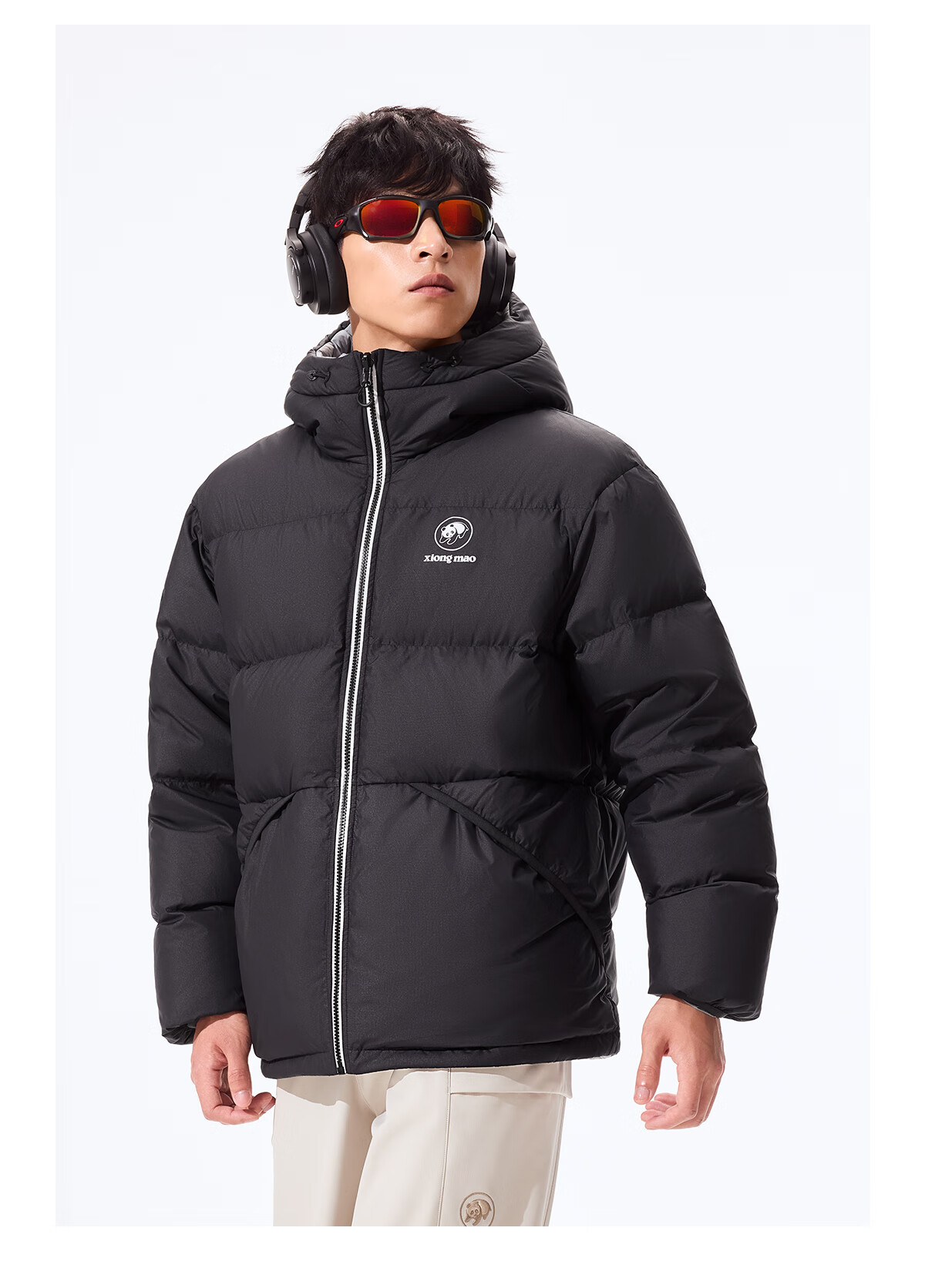 Panda Zhang Yuxi Same Style [Ice Burner] 90% Down Unisex Autumn Winter Reversible Warm High Loft Puffer Jacket, S 15