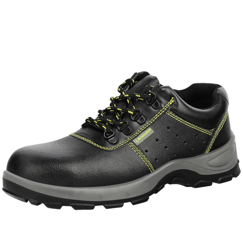 Lanoudun Safety Shoes for Men, New Style Genuine Lightweight Steel Toe Cap Anti-Smashing Anti-Puncture Work Site Shoes DL9106 Size 40