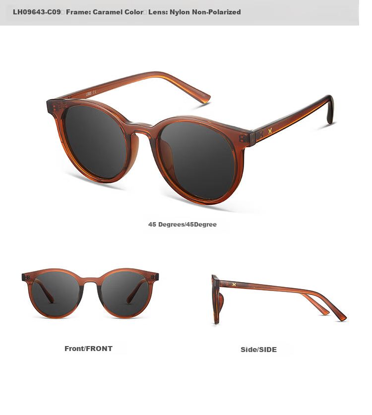 LOHO 2026 New Polarized Sunglasses for Women, Round Frame Driving Sunglasses, UV Protection Eyewear, Trendy Face-Slimming Hiking Glasses 10
