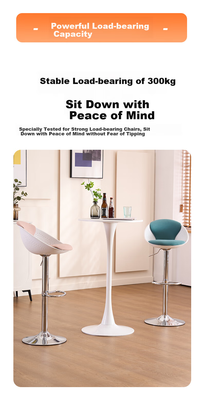 BECAUSES Bar Stool Adjustable Height Chair High Stool Swivel Chair Home Cashier Counter Chair Negotiation Chair 0181 Peacock Blue 5