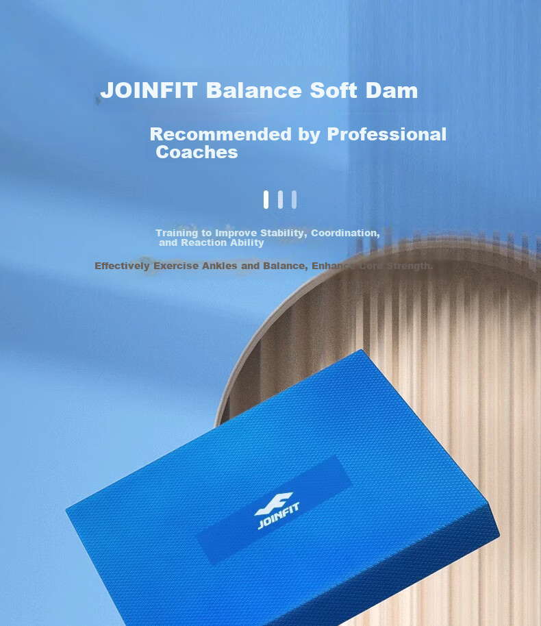 JOINFIT Balance Soft Step Core Training Balance Stabilizing Ankle Training Yoga Mat, Blue, J.B.001C-J 1