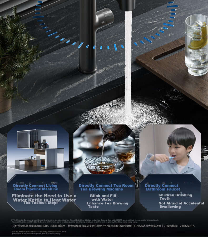 Anjier Whole House Water Purifier Home Three-Piece Set [Yulong Pro1200G + 3526 Pre-Filter + 3611 Under-Sink System], Reverse Osmosis Under-Sink Filter 9