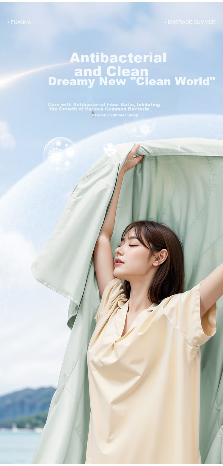 FUANNA × JINGDONG Customizable Summer Cooling Quilt, Washable Air Conditioning Blanket, Single Thin Quilt Core, Approximately 3 Jin (1.5 Kg), 230×229cm 5