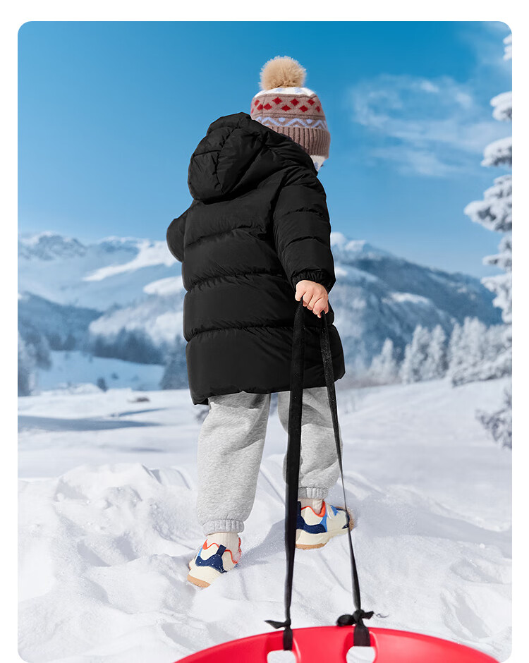 BALABALA Kids Down Jacket Boys Girls Outerwear 2025 Autumn Winter Baby Clothes Mid-Length Warm Fashion Top 5