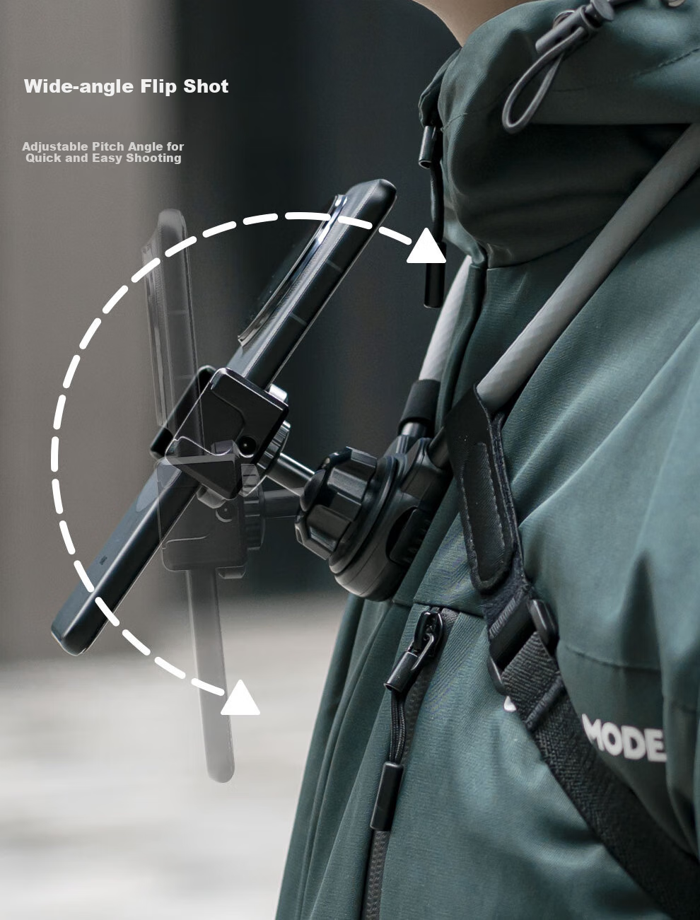 SUREWO Magnetic Neck Strap Phone Holder Chest Mount Shooting Bracket First-Person Perspective Neck Collar for TikTok Live Streaming Fishing Cycling Centered Shooting 4