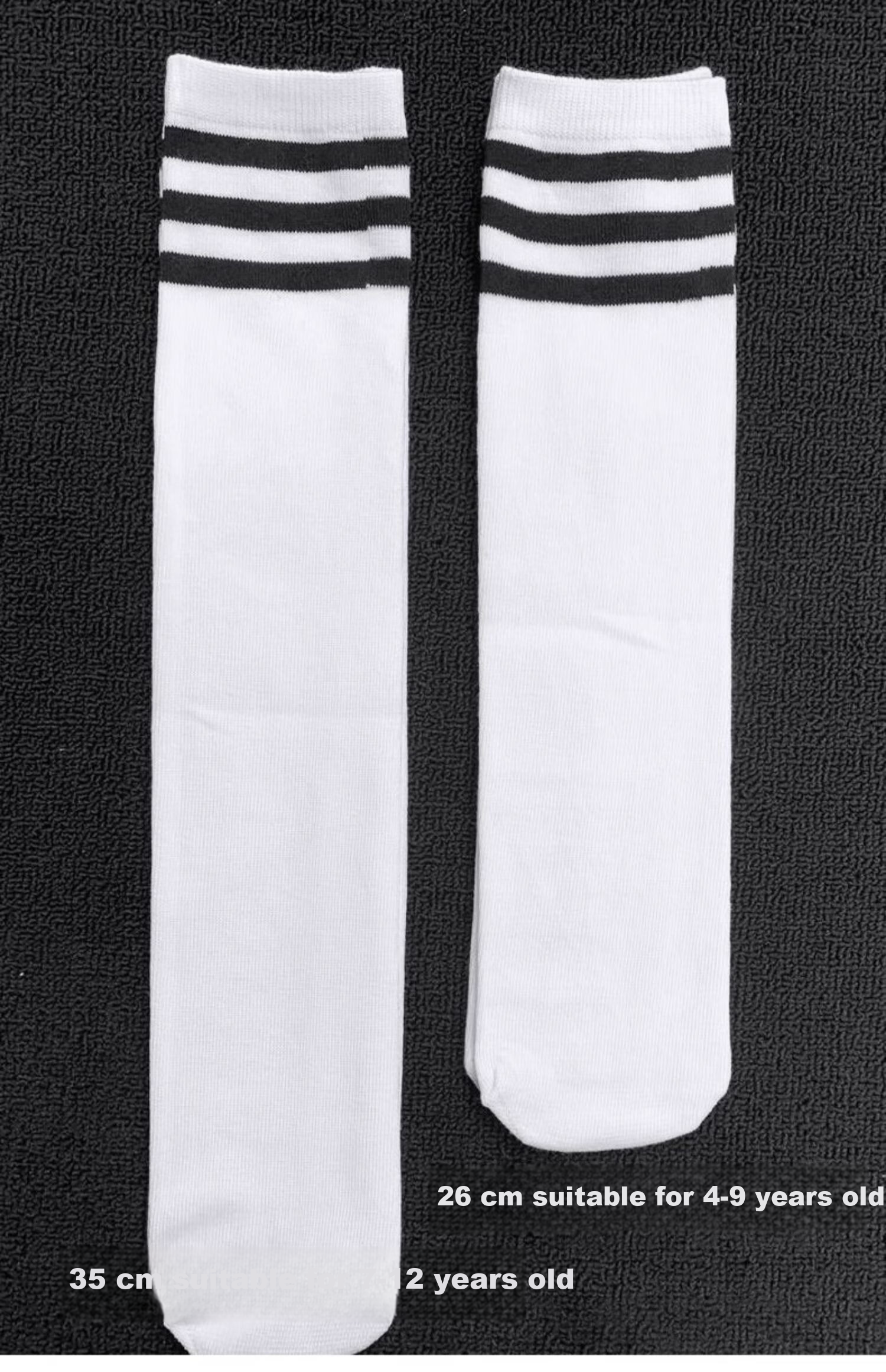 Luomeng Children's Socks, Kindergarten And Elementary School Students' College-Style Patchwork Striped White And Black Performance Dance Socks, Large Sizes 2