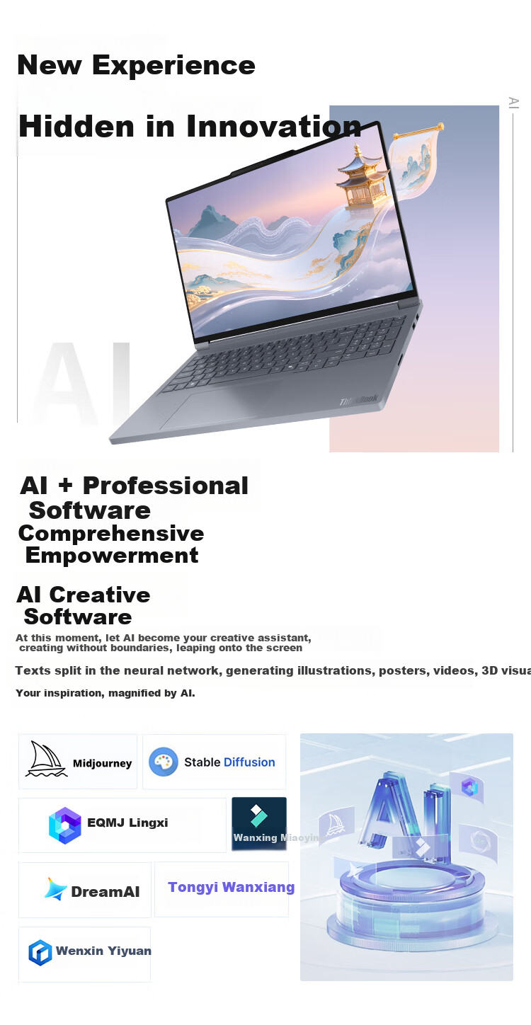 ThinkPad Lenovo Designer Series ThinkBook16p AI Gaming Laptop AMD Ryzen R9-8945HX RTX5060 2.5K 240Hz 16G 1T Subsidies 9