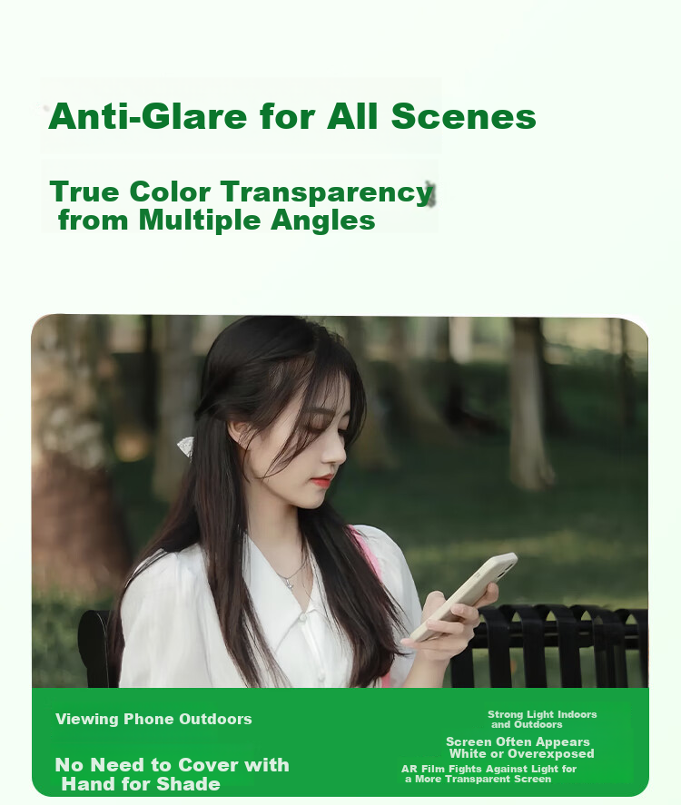 BOSQING [AR Anti-Glare Comfortable Eye] Tempered Glass Screen Protector for IPhone 14 Pro, Full Coverage Anti-Reflective Film, Anti-Glare, Shatterproof, Anti-Fingerprint Protective Film 12