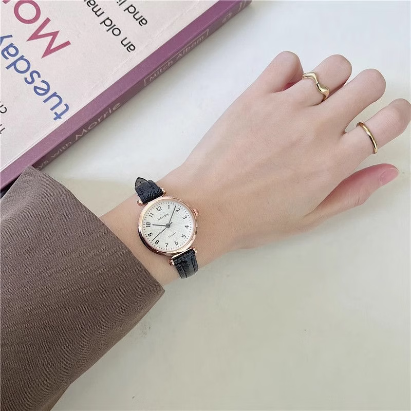 LOUIE JUELEN 2025 New Retro Small Fresh Female Watch for Junior High School Students, Civil Servant Exam Special Silent Quartz