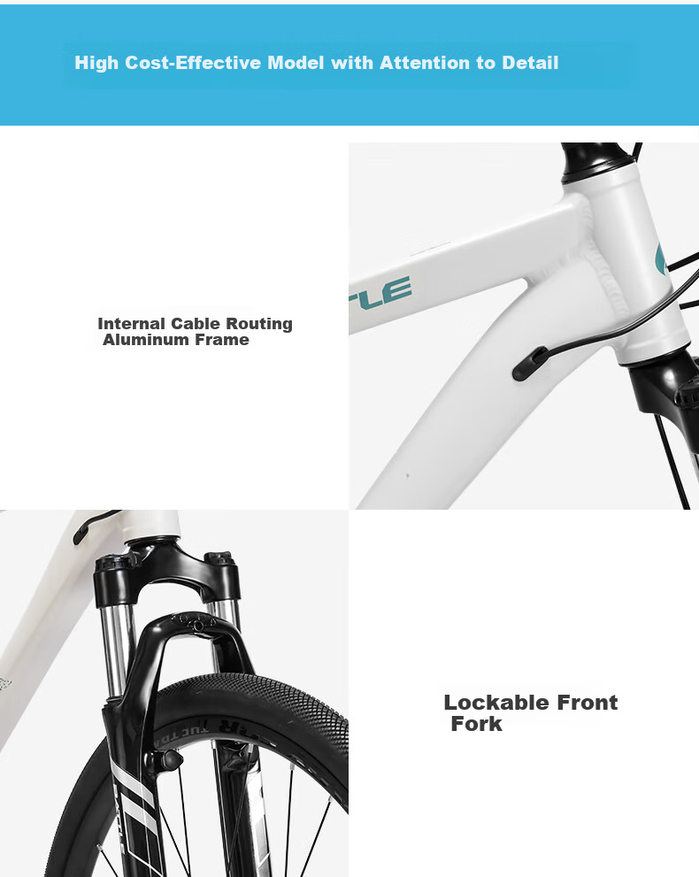 BATTLE Aluminum Alloy Road Bike with Internal Cable Routing, 700c Shimano 27-Speed, for Adult Men And Women, Students, Teenagers, Racing Bike 12