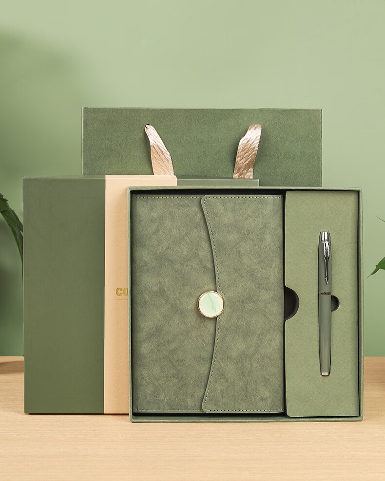 Wen'ao A5 Business Leather Notebook High-Quality Diary Gift School Supplies Work Meeting Stationery Gift Box Set 1