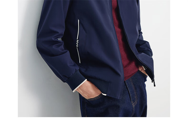 Navigare Men's Triple-Protection Fleece-Lined Jacket, Stand-Up Collar, Commuter Casual Coat, 1331005503 18