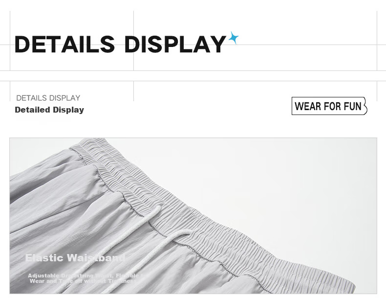 SWAMP AREA Wrinkled Ice Silk Pants for Men, Summer Lightweight American High Street Paratrooper Pants, Loose Straight-Leg Trousers KS51 Warm White 4XL 17