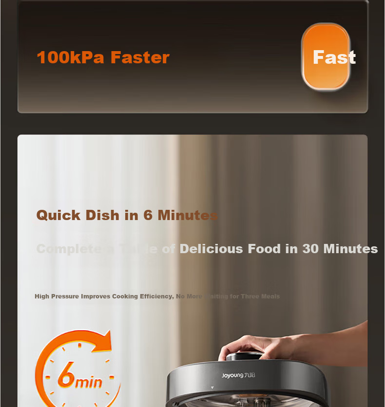 Joyoung Home 5L Electric Pressure Cooker with Dual Inner Pot, Non-Coated 316L Inner Pot, Programmable Timer Rice Cooker Y-50H160 10