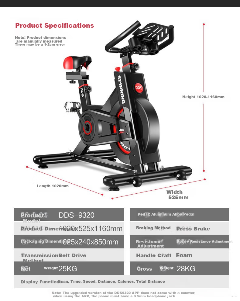 DDS Exercise Bike, Home Fitness Equipment, Indoor Cycling Machine, Workout Bicycle, Fitness Gear DDS9320 21