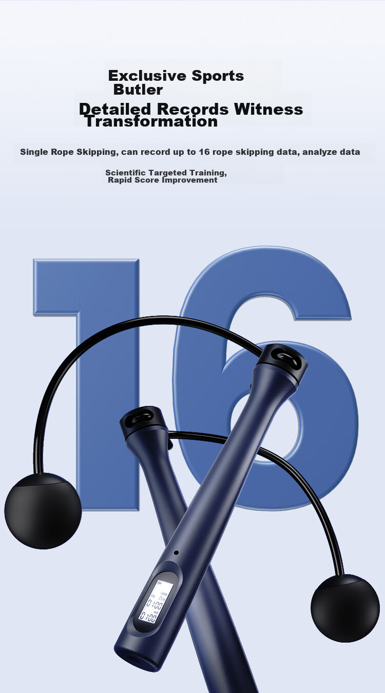 JD Original [Xiao Xuanfeng Smart Version] Two-Loop Bluetooth APP Weight Loss Course for Middle School Physical Education Exam, Speed-Up Jump Rope for Third Year Students 6
