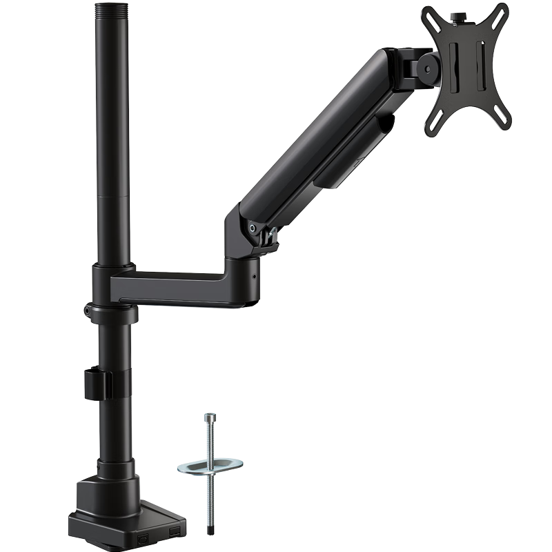 Brateck Beihu Monitor Stand Computer Desk Mount Inverted Display Arm Dormitory Floating Bracket 17-32 Inch E350pd Obsidian Black