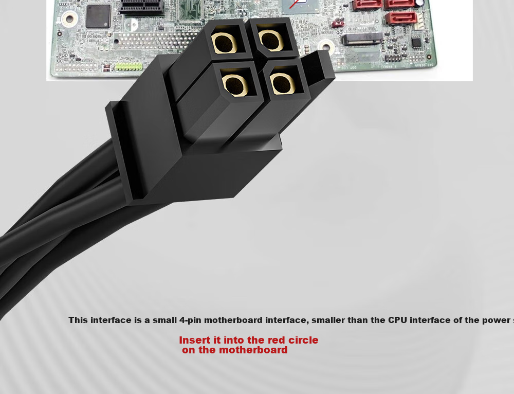 BURLEFRAN Lenovo Motherboard Hard Drive Cable Power Cord Small 4-Pin to Single SATA Power Cord 4P to Serial Port SSD Hard Drive Power Supply Cable 42cm 9