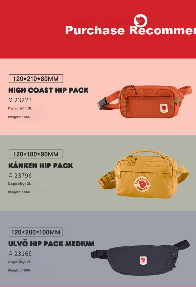 FJALLRAVEN Kanken Classic Crossbody Lightweight Sports Waist Bag 23223-016 Shark Gray 1.5L 6