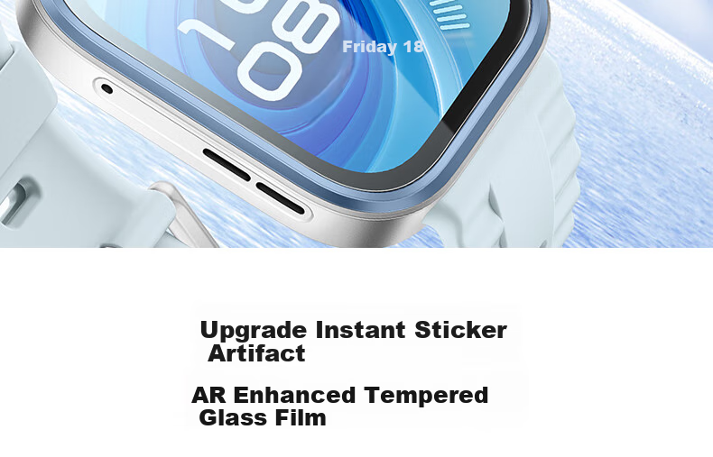 Smorss [2 Pieces AR Anti-Glare Quick Application Tool] for Huawei Watch Fit 4 Pro Protective Film, Huawei Watch Fit 4 Pro Tempered Glass Film, Anti-Glare, Anti-Reflective, Scratch-Resistant Watch Film 2
