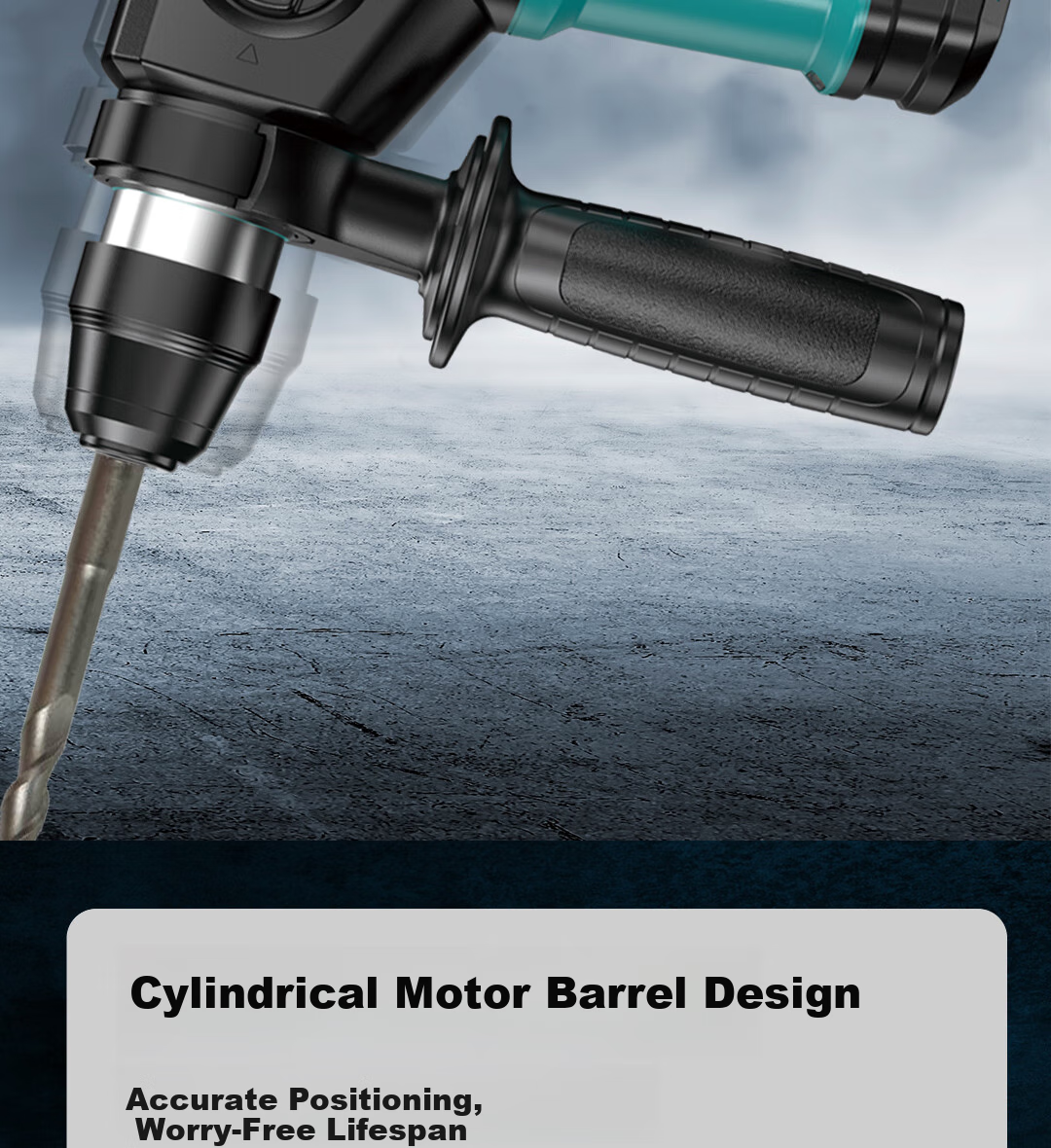 Dayi Electric Hammer, 20V Lithium Battery Brushless Electric Hammer, Impact Drill, High-Power Hammer And Pick Dual-Use, for Concrete, A7-28S Bare Tool 8