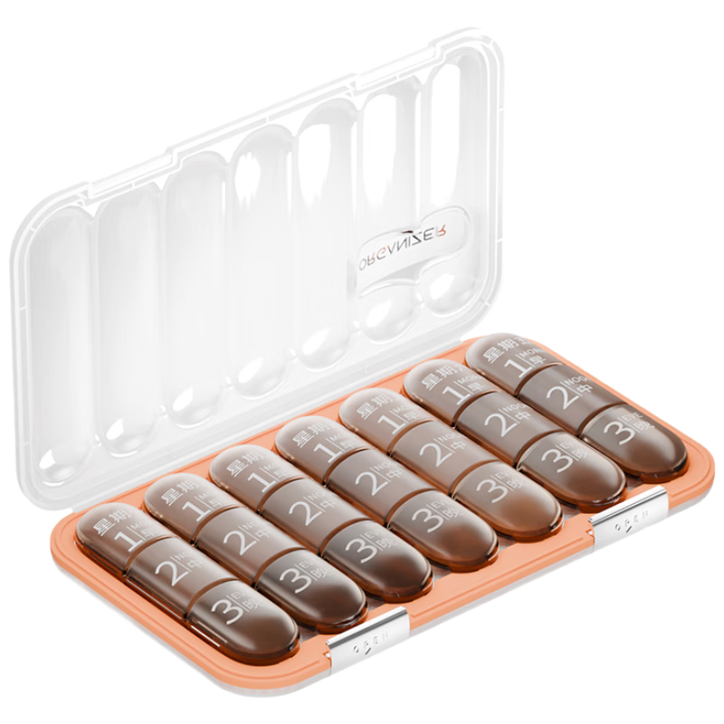 LOHAS Travel Portable Mini Pill Organizer Weekly 7-Day Medicine Storage Box for Supplements