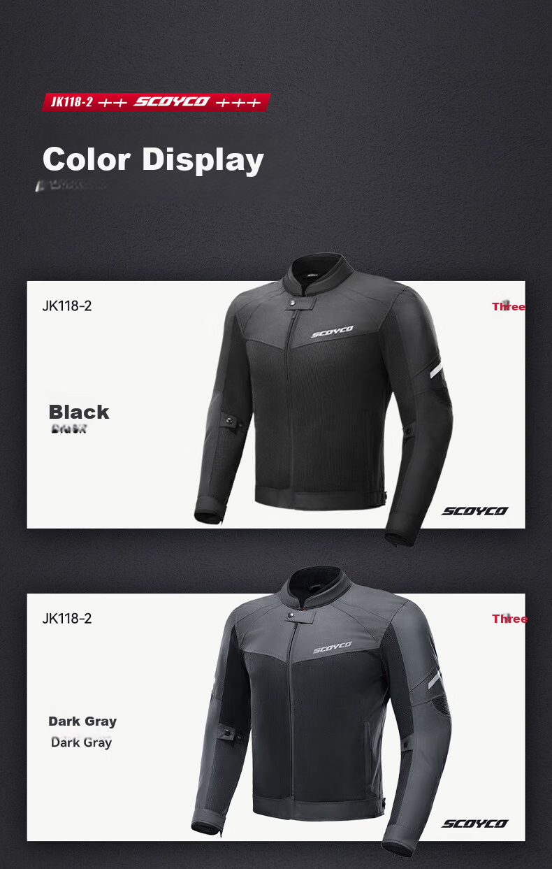 SCOYCO Motorcycle Summer Riding Suit, CE Protective Anti-Fall Motorcycle Jacket, Ventilated Breathable All-Season Daily Commute Motorbike Gear 18
