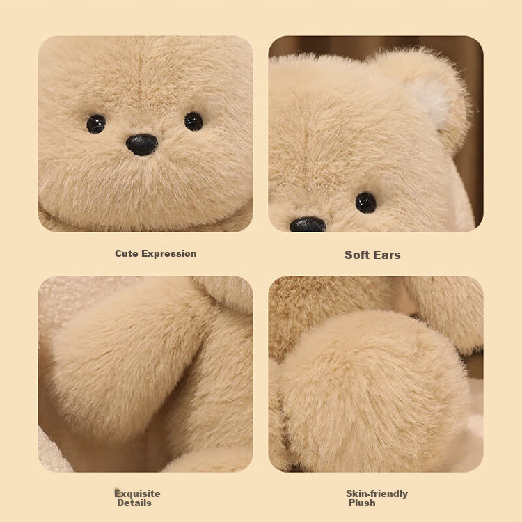 MAILE KID Running Bear Plush Toy for Girls, Children's Valentine's Day Gift, Stuffed Animal Doll 8