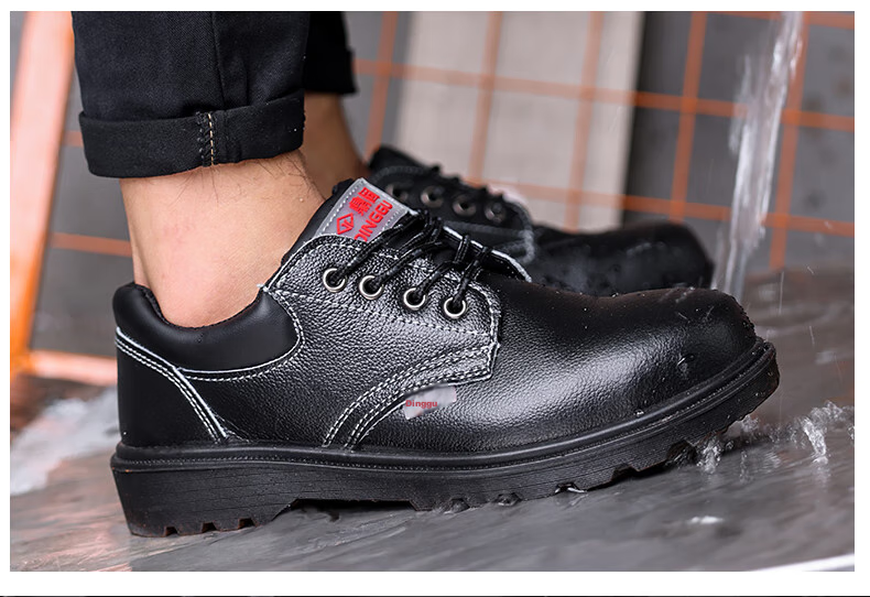 Dinggu Safety Shoes for Men, Anti-Smashing And Puncture-Resistant, Steel Toe Cap, Steel Midsole, Solid Sole, Safety Shoes 1123hei38 18