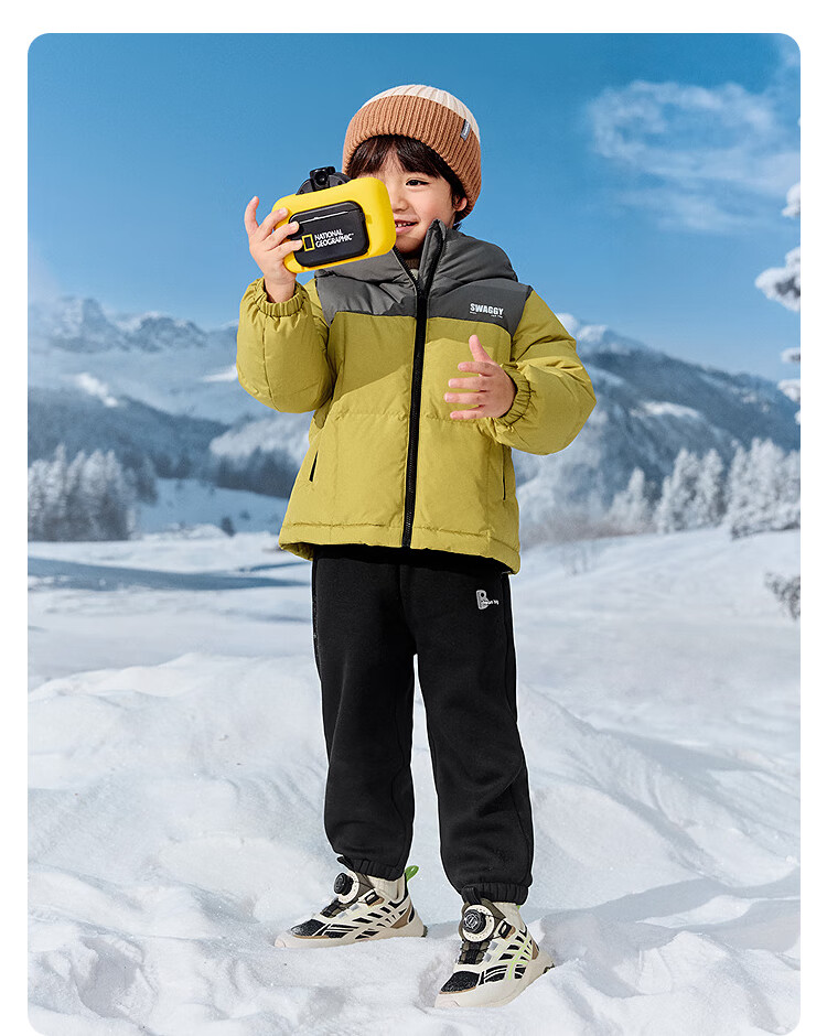 BALABALA Kids Down Jacket Thickened Winter Coat 2025 New Parent-Child Outdoor Outerwear for Boys and Girls 6