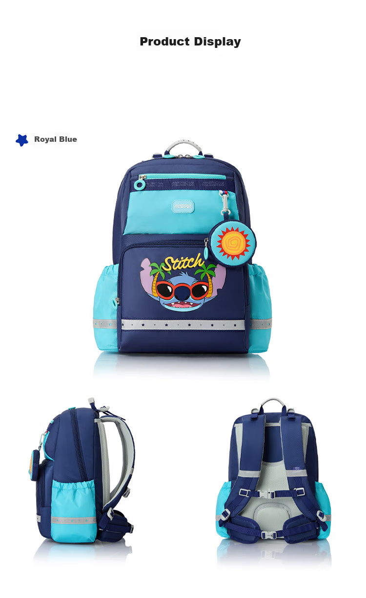 AMERICAN TOURISTER Comfortable Student Backpack for Grades 3-4, Children's Antibacterial Lightweight Shoulder Bag, Large Capacity Backpack for Girls, Stylish NN8 20