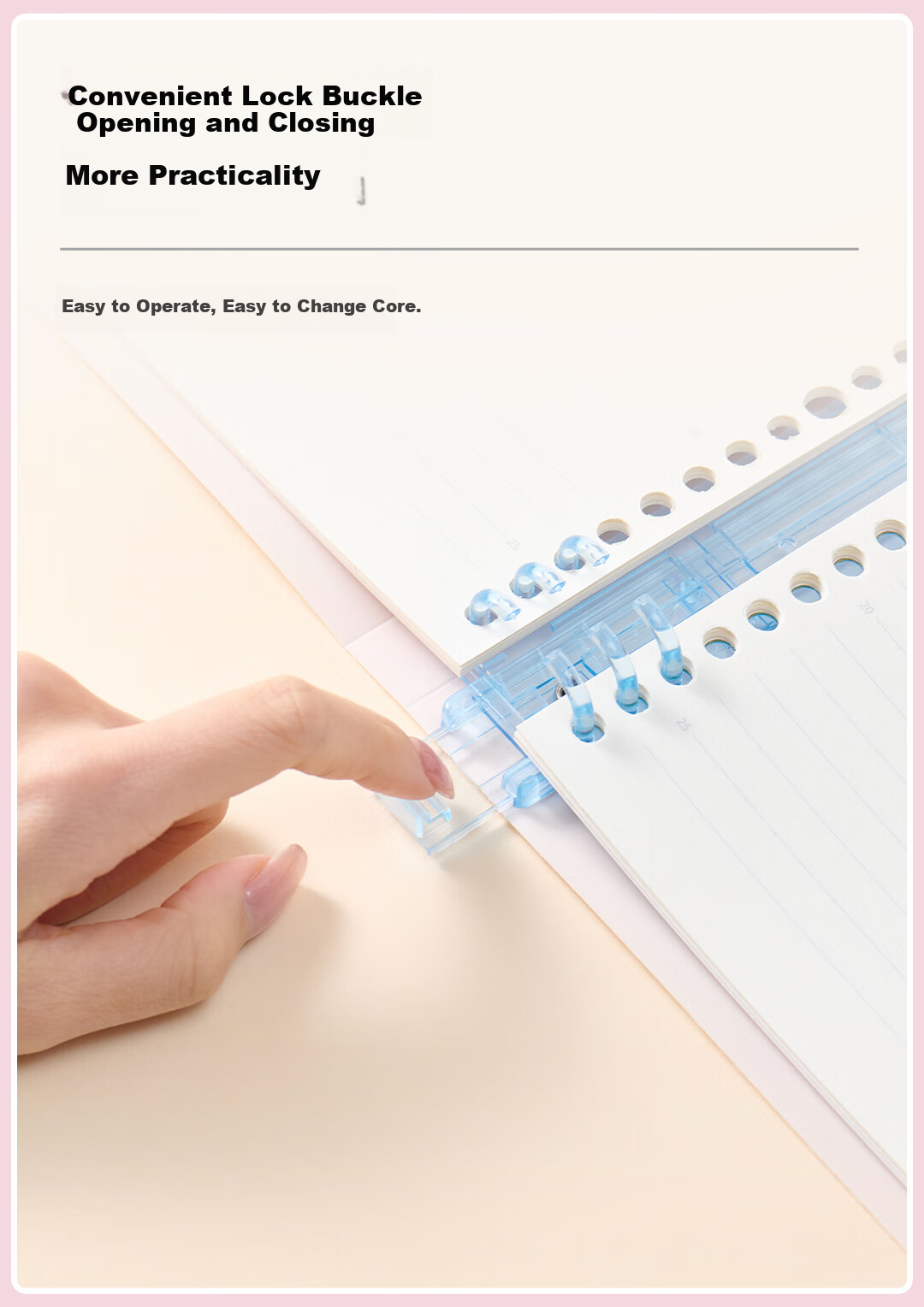 KACO SMILEYWORLD B5 Comfortable Loose-Leaf Notebook (Light Beige) 6