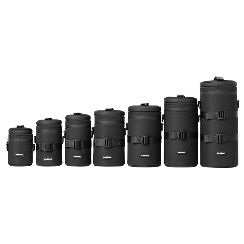 AMBITFUL Zhijie Lens Bag SLP-1 Storage Pouch Protective Case for Canon Nikon Sony Fuji Sigma Tamron DSLR Mirrorless Camera Lens Case with Waist and Shoulder Strap
