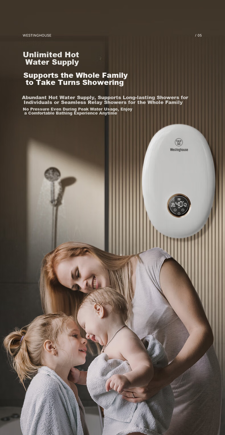 Westinghouse [Xiaobaiyulan] Instant Electric Water Heater, [On-Site Installation], 6500W Ultra-Thin Kitchen Treasure, Constant Temperature Rapid Heating, Rental Apartment Electric Hot Water Faucet DSKH65331 10